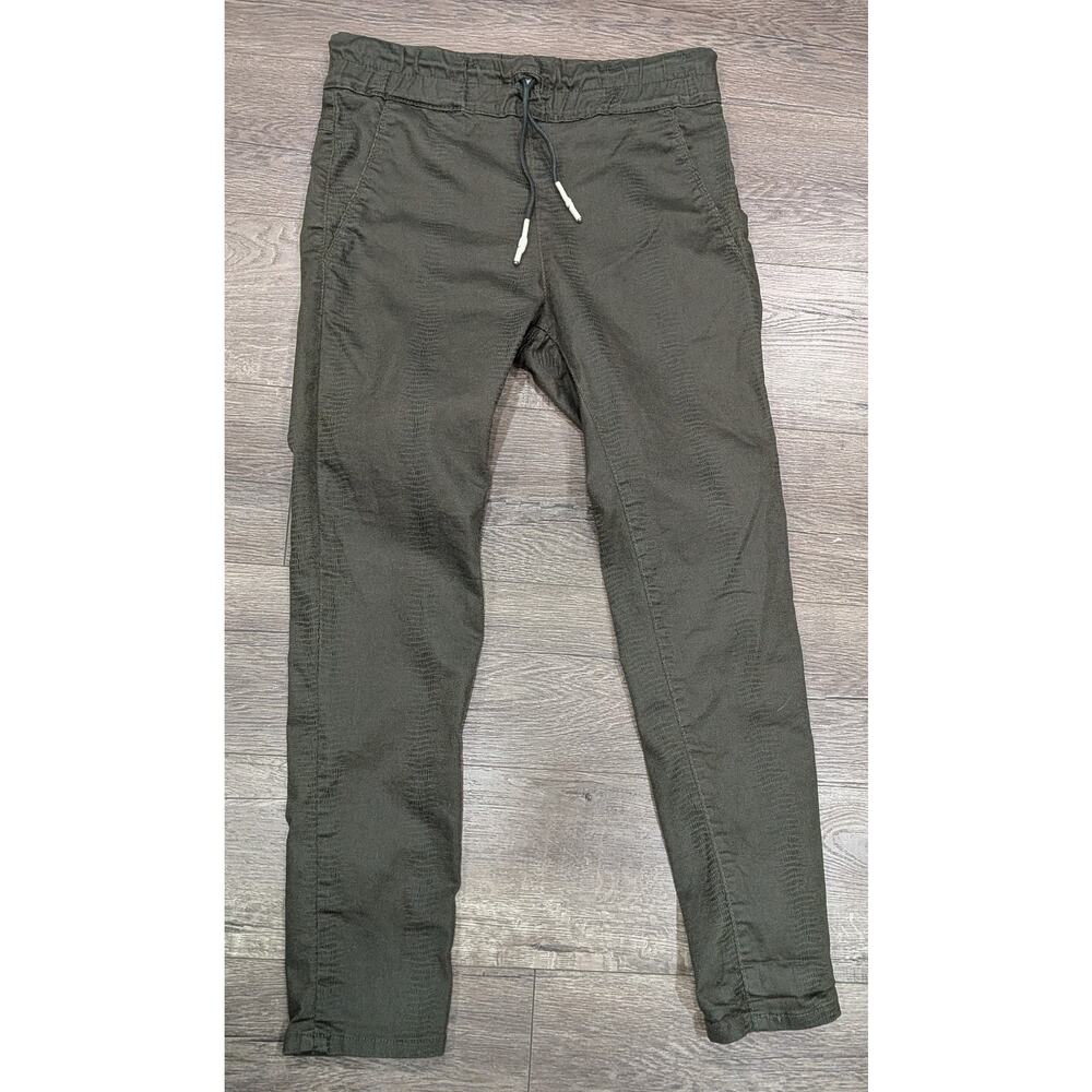 Bevy Flog Shely Pants Green Python Snake Print Jogger 30